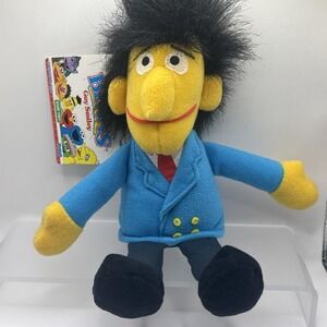 Vintage 1997 Tyco Sesame Street Beans Guy Smiley 9" Plush Doll Toy Jim Henson